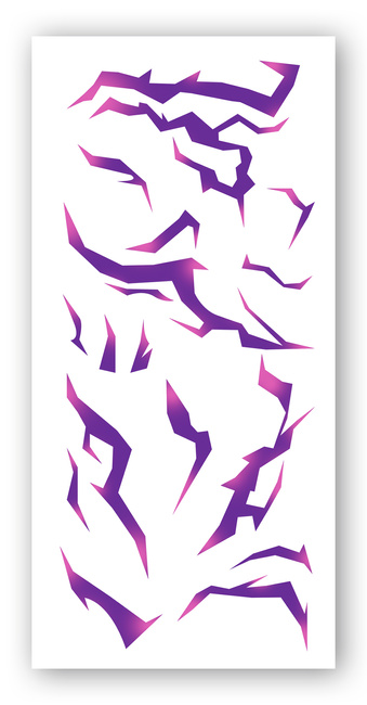 Tatuaże wodne naklejki fioletowe Demon K-pop