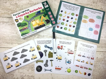 RYSUJĘ I ZGADUJĘ Z KOPARKĄ BARBARKĄ KSIĄŻKA KARTY KAPITAN NAUKA