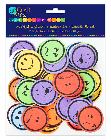 Naklejki z pianki EMOCJE 60 szt.
