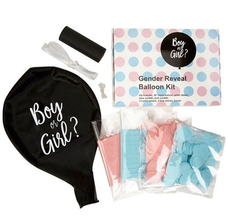 Balon Boy or Girl kula z konfetti Baby Shower 36''