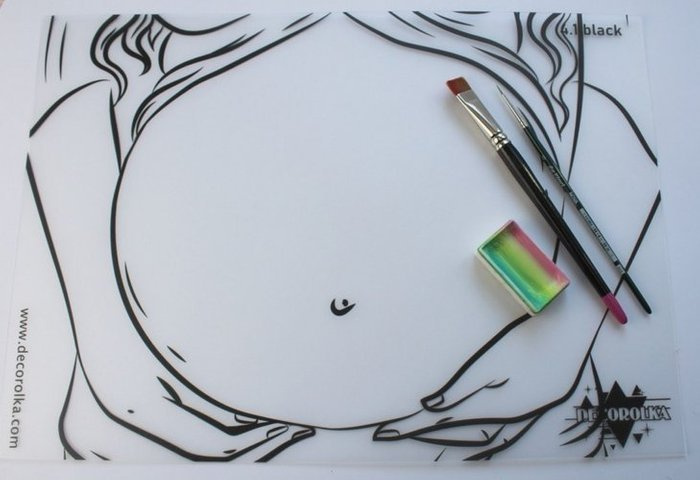 Mata treningowa do malowania brzuszek A3 4.1 black