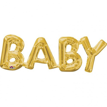 Balon foliowy napis BABY złoty Anagram