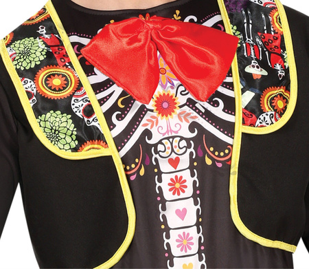 Strój męski Halloween Szkielet Kościotrup Mariachi