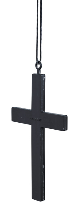 Naszyjnik czarny KRZYŻ 22 cm Halloween