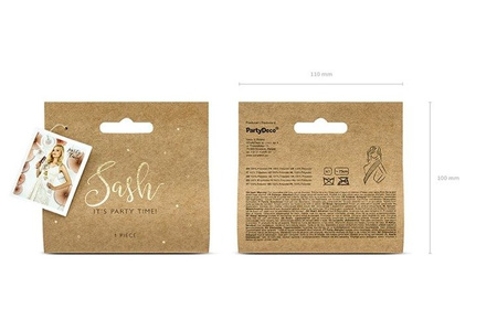 Szarfa Bride to Be biała - wieczór panieński