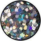 Brokat Holograficzny 6 g DAISIES - STOKROTKI Srebrne Eulenspiegel