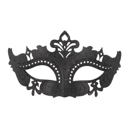 Maska na oczy karnawałowa wenecka z ornamentami CZARNA 1 szt.