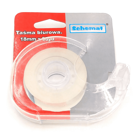 Taśma klejąca biurowa z obcinaczem 18mm