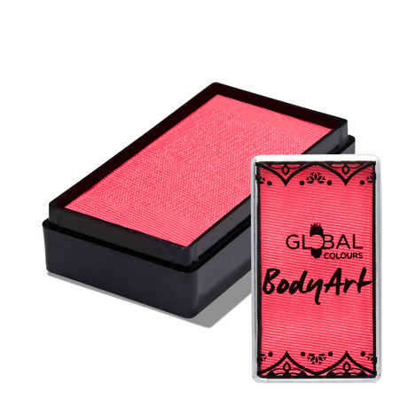 Global Colours farba do twarzy i ciała prostokątna 20g UV Neon Pink