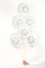 Balony Pierwsza Komunia Święta nadruk kwiaty 6 szt.