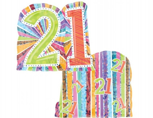 LICZBA 21'' balon foliowy