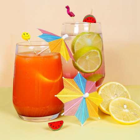 PARASOLKI koktajlowe papierowe do drinków przekąsek 12 szt.