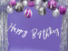 Baner girlanda "Happy Birthday" srebrny