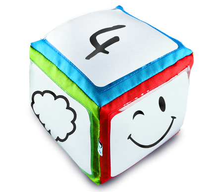 Zestaw Kostka Edukacyjna z kieszeniami MIĘKKA+ karty + pisak