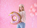 Pączek donut balon foliowy 73 x 50 cm