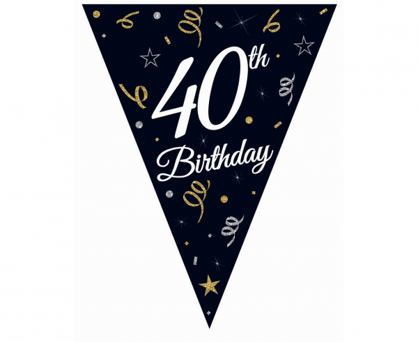 Baner urodzinowy flagi 40 URODZINY 270 cm