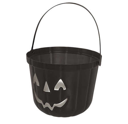 Wiaderko Dynia na Halloween czarne 20 cm