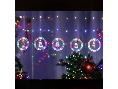 Girlanda lampki Świąteczne kurtyna 95 led multikolor 3 m