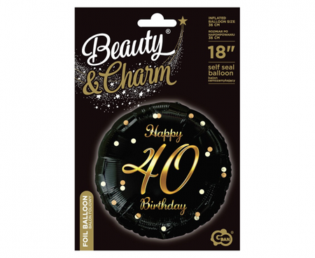 Balon foliowy Happy Birthday 40 urodziny 18"