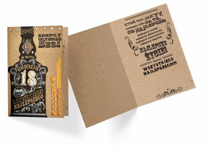 Kartka urodzinowa 18 URODZINY dla mężczyzny