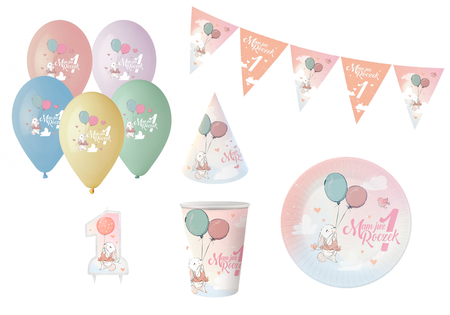 Kubeczki papierowe na Roczek króliczek 6 szt.