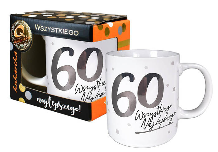 Kubek z nadrukiem 60 Urodziny 300 ml