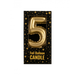 Świeczka urodzinowa cyfra 5 jak balon foliowy złota