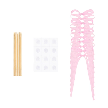 Pikkery Toppery kokardki różowe 10 szt.