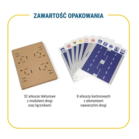 Klocki konstrukcyjne tekturowe do samodzielnego złożenia DROGA Cardblocks