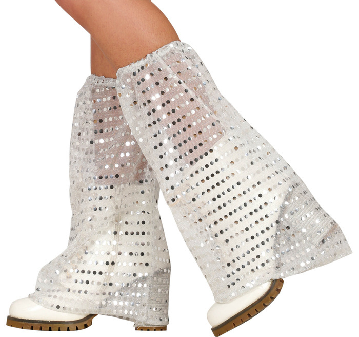 Nakładki na buty cekinowe DISCO srebrne