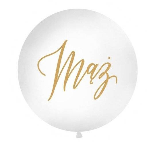 Balon ze złotym napisem ŻONA 1 metr