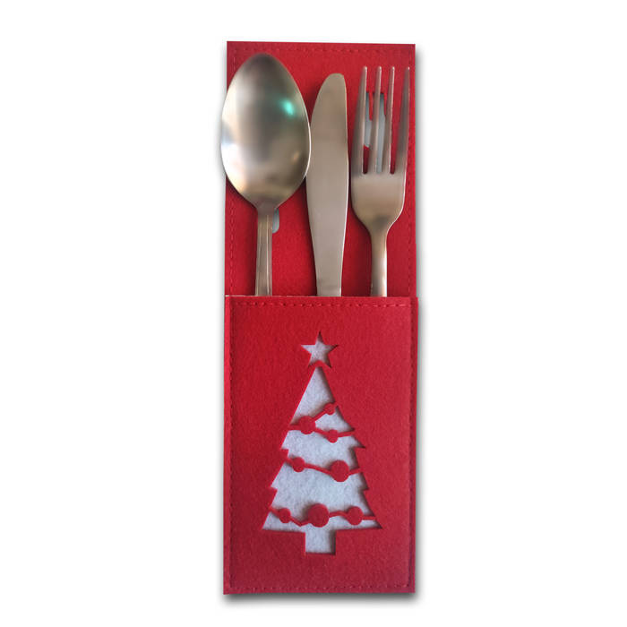 Pokrowiec na sztućce Świąteczny filcowy