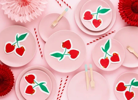 Serwetki papierowe jednorazowe Wiśnie, mix, 13,5x16cm 20 szt.