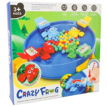 Gra zręcznościowa głodne żabki skaczące żaby 4 graczy 3+ XXL niebieska