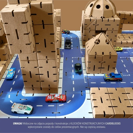 Klocki konstrukcyjne tekturowe do samodzielnego złożenia DROGA Cardblocks