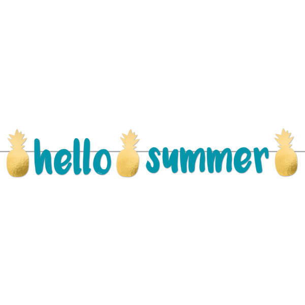 Baner "hello summer" ananasy