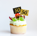 Toppery dekoracyjne, pikery na imprezę 50-ste urodziny 50 szt.