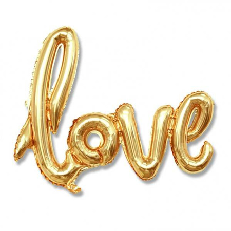 Napis LOVE balon foliowy na Walentynki 54 cm różne kolory