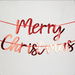 Baner "Merry Christmas" czerwony metalizowany 200 cm