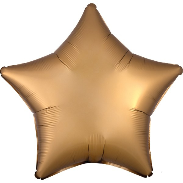 Gwiazdka satynowa balon foliowy 19 cali/ 48 cm złoty