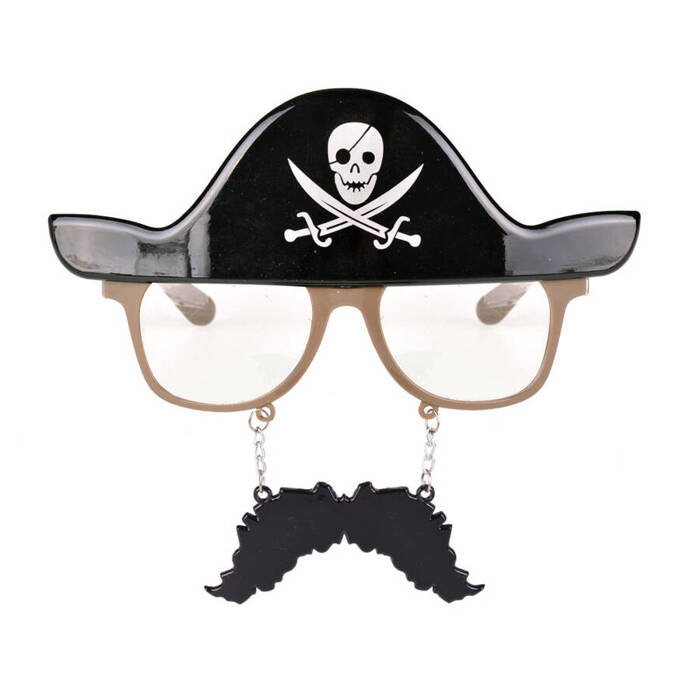 Okulary Pirat z Wąsami śmieszne okulary