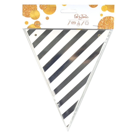 Girlanda papierowa flagi Glamour złota lub srebrna 300 cm