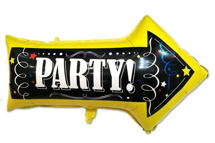 Balon foliowy PARTY Strzałka tabliczka 50 x 80 cm