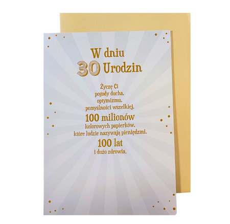 Kartka urodzinowa 30 To Wcale nie tak dużo!