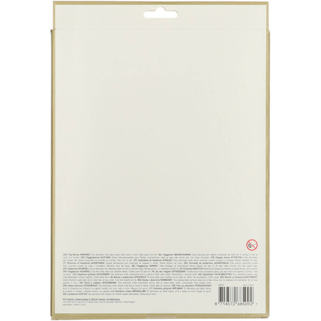 Baner urodzinowy girlanda Golden Dusk z naklejkami DIY 4m