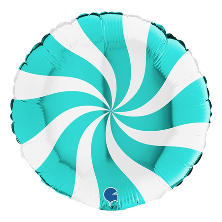 Balon Grabo 18'' Round Swirly White Tiffany