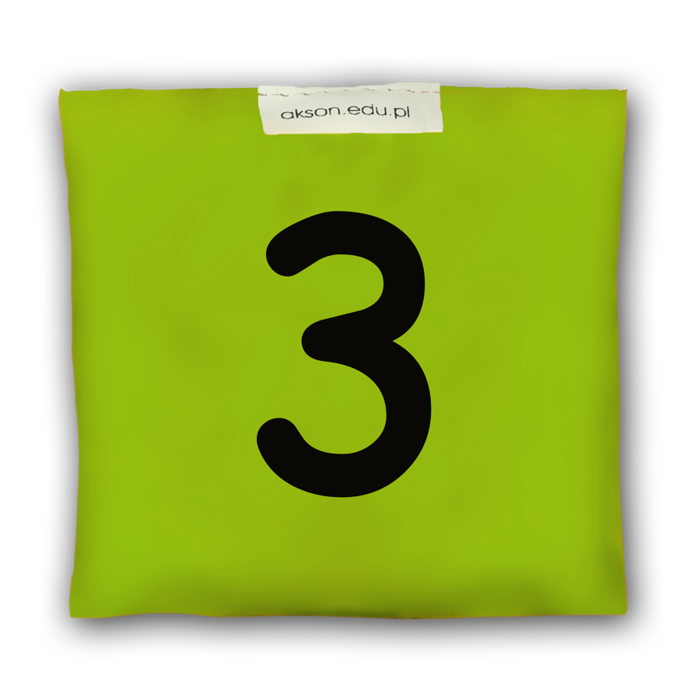 Woreczek gimnastyczny z CYFERKĄ 3 - szkolny Akson