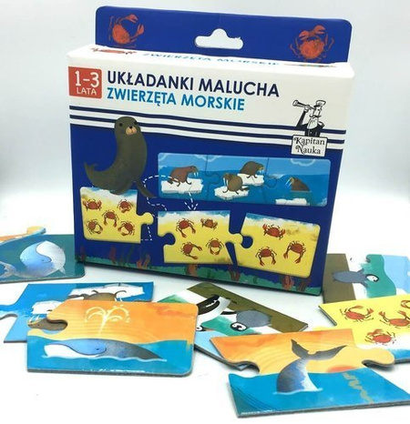 ZWIERZĘTA MORSKIE UKŁADANKI MALUCHA KAPITAN NAUKA