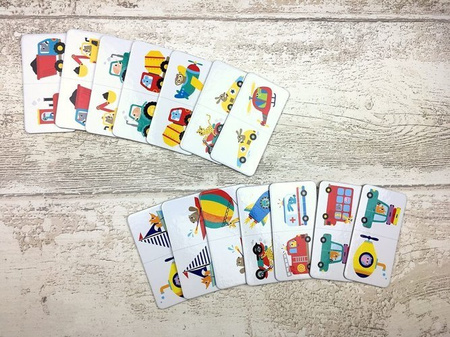 DOMINO POJAZDY GRA EDUKACYJNA KAPITAN NAUKA