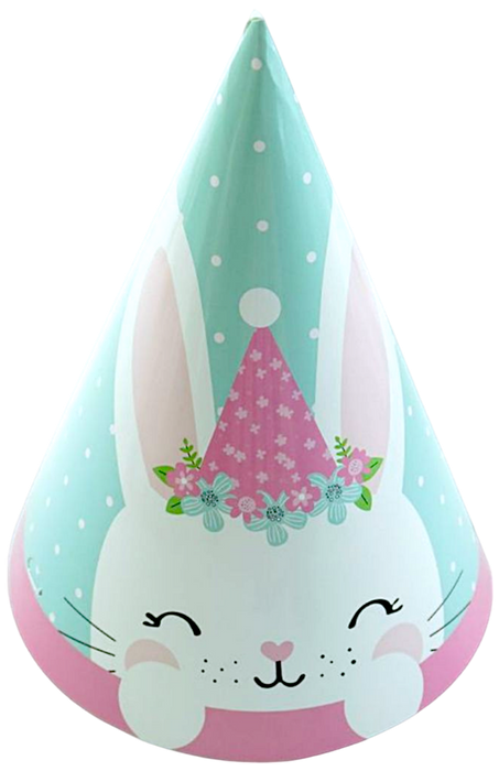 Czapeczki papierowe Króliczek 6 szt.